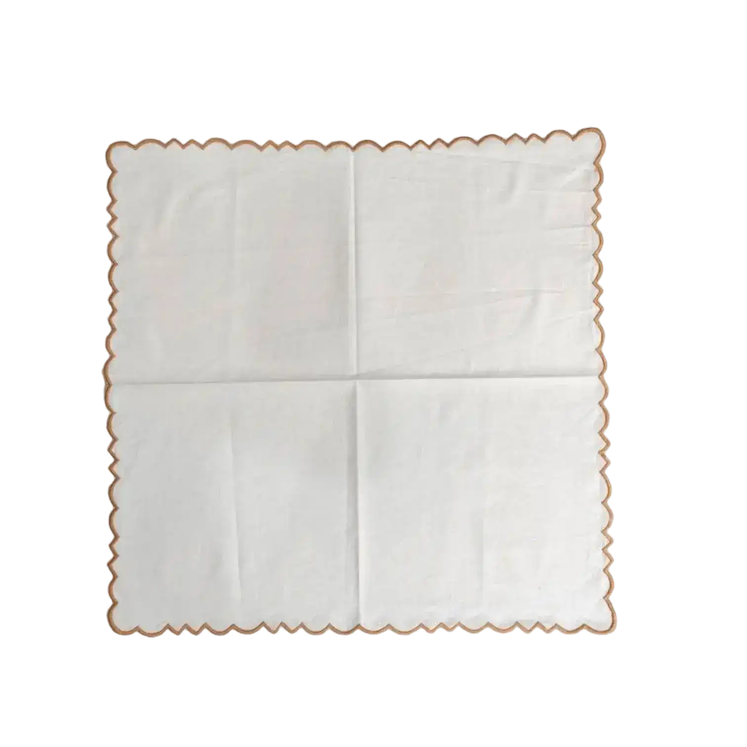 Embroidered Border White Cotton Napkins