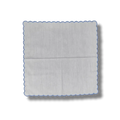 Embroidered Trim White Linen Napkins