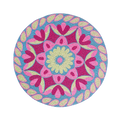 Flower Ocean Beaded Round Placemats