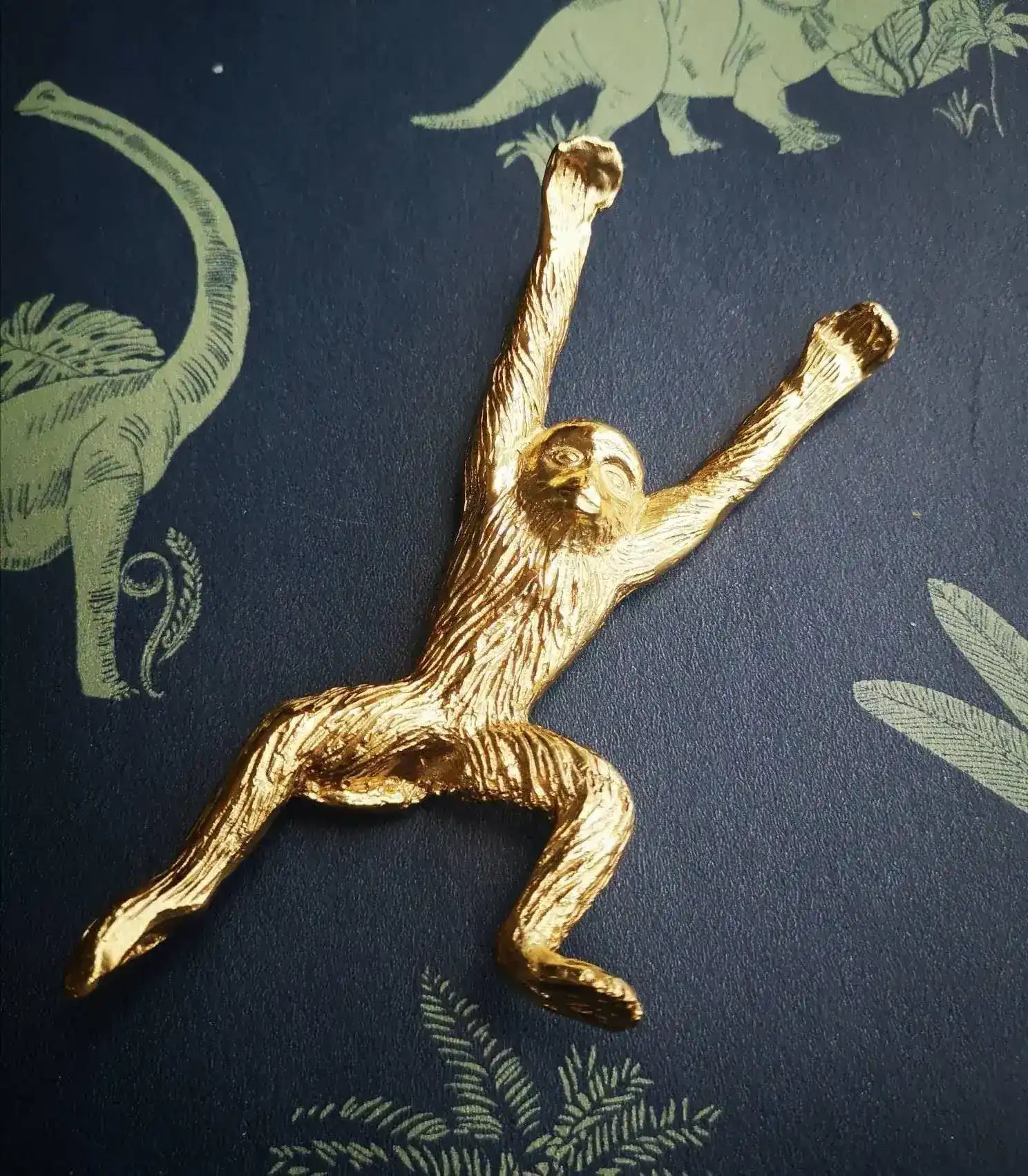 Gold Quirky Monkey Cabinet Drawer Knob