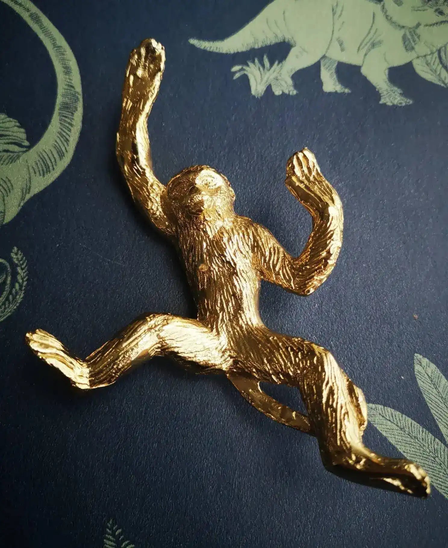 Gold Quirky Monkey Cabinet Drawer Knob