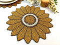 Golden Sunflower Beaded Placemat