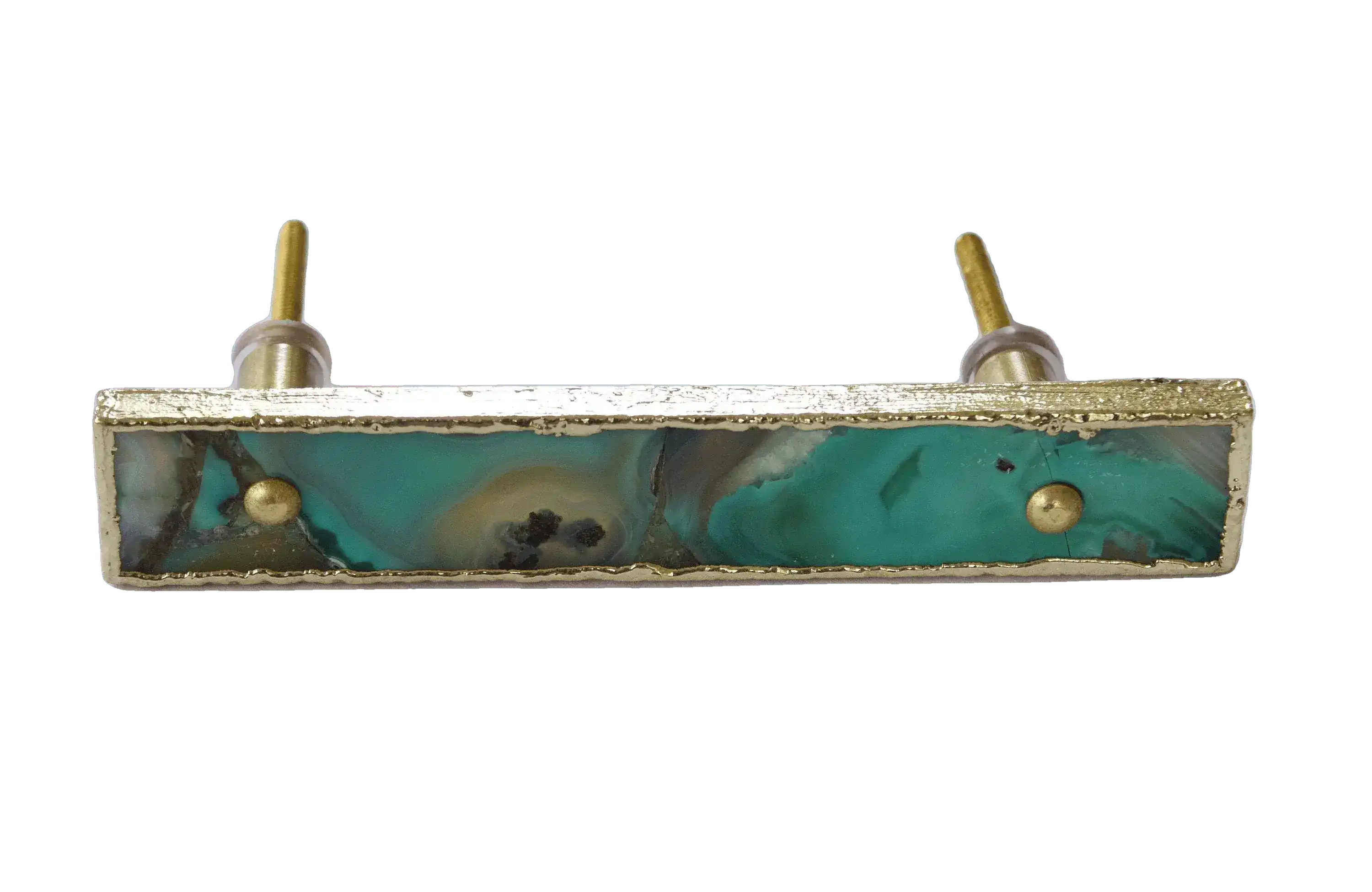 Green Agate Cabinet Door Pull Handle - Set of 4