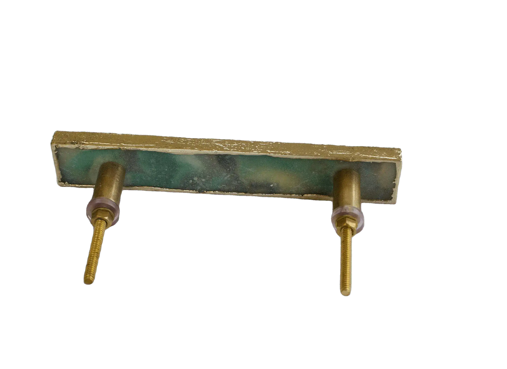 Green Agate Cabinet Door Pull Handle - Set of 4