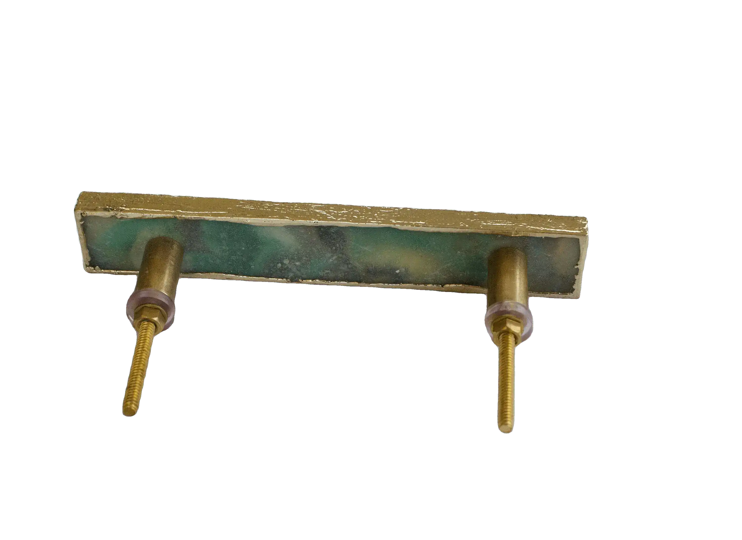 Green Agate Cabinet Door Pull Handle - Set of 4