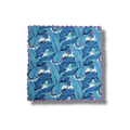 Hand Block Printed Tahiti Scalloped Cotton Napkins