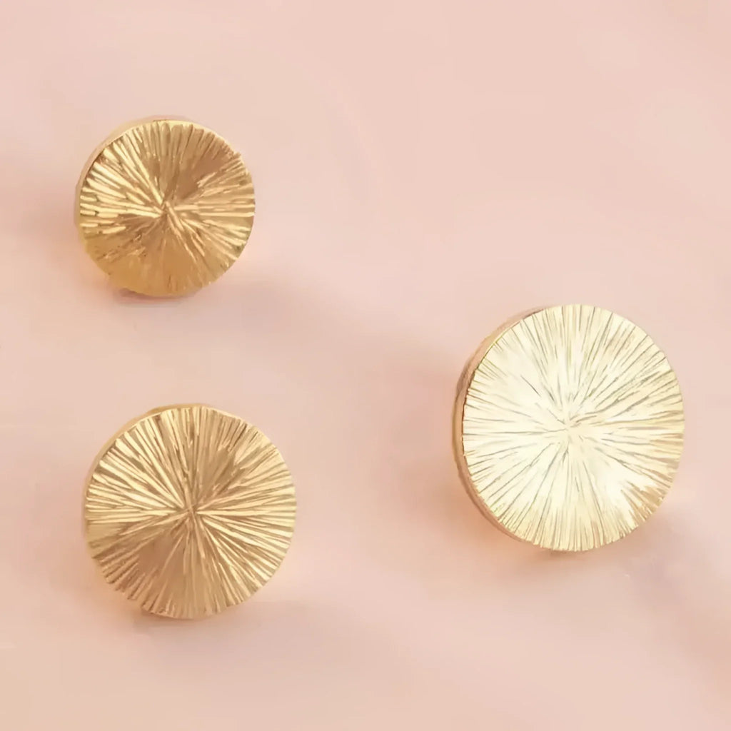 Handcrafted Hammered Brass Cabinet Drawer Knobs