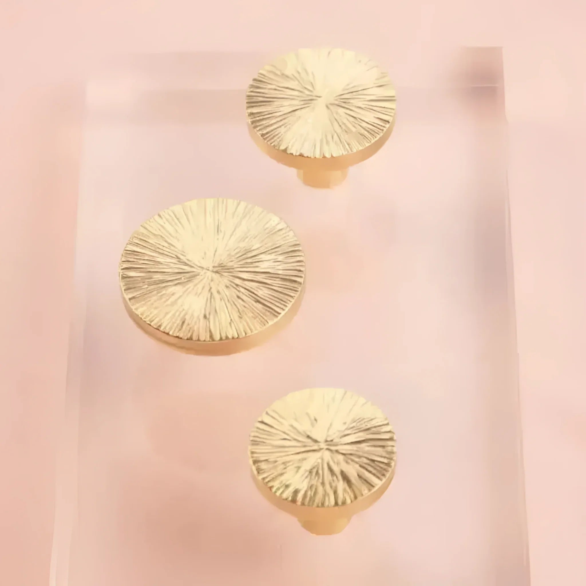 Handcrafted Hammered Brass Cabinet Drawer Knobs