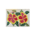 Hibiscus Flower Rectangular Beaded Placemat