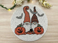 Halloween Pumpkins Round Beaded Placemat