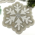 Christmas Snowflake Beaded Placemat - Set of 4