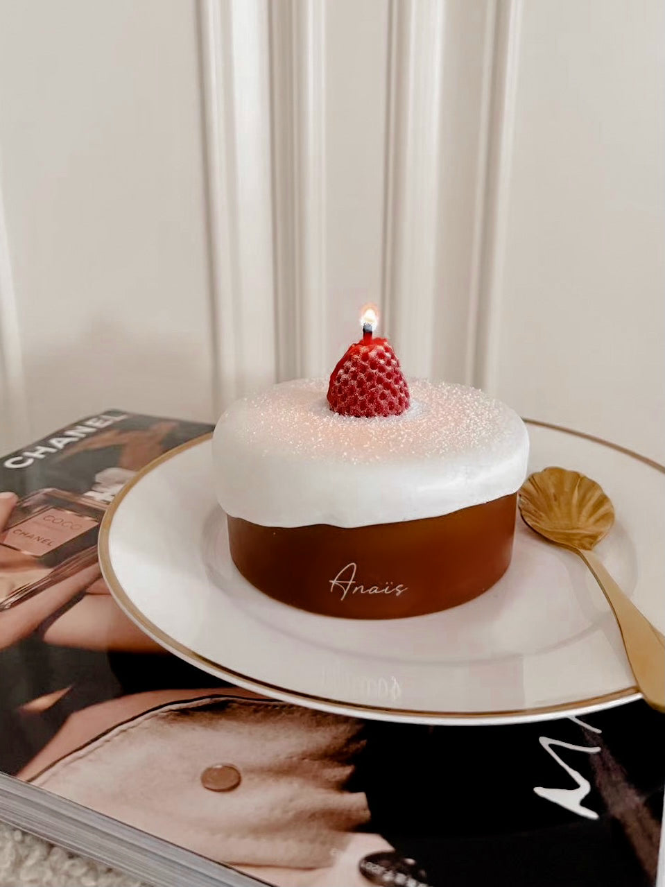 Strawberry Chocolate Cake Candle