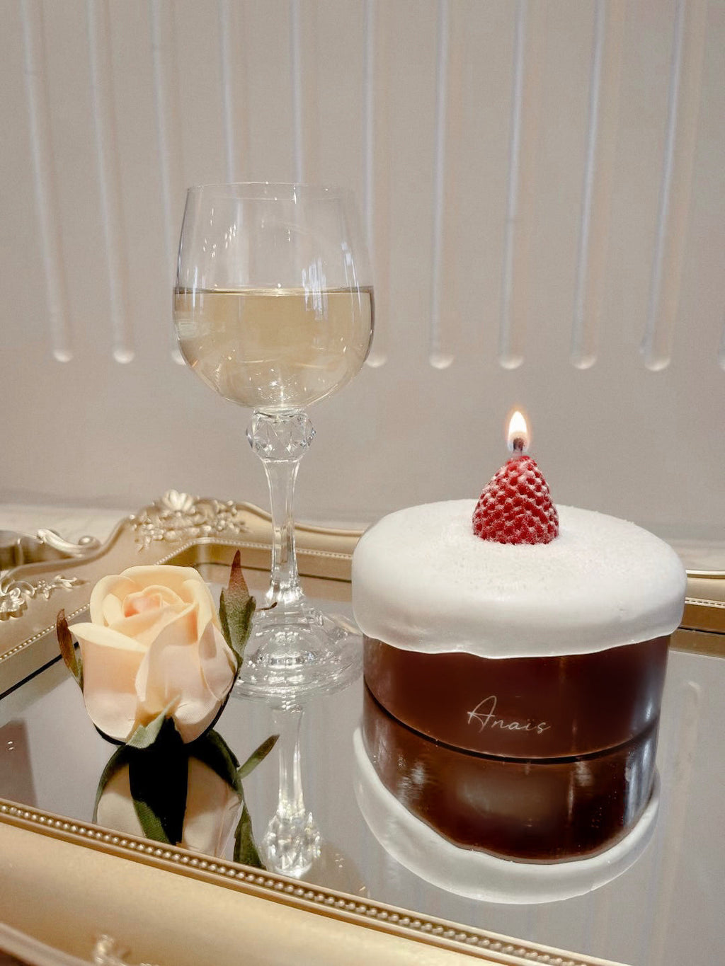 Strawberry Chocolate Cake Candle