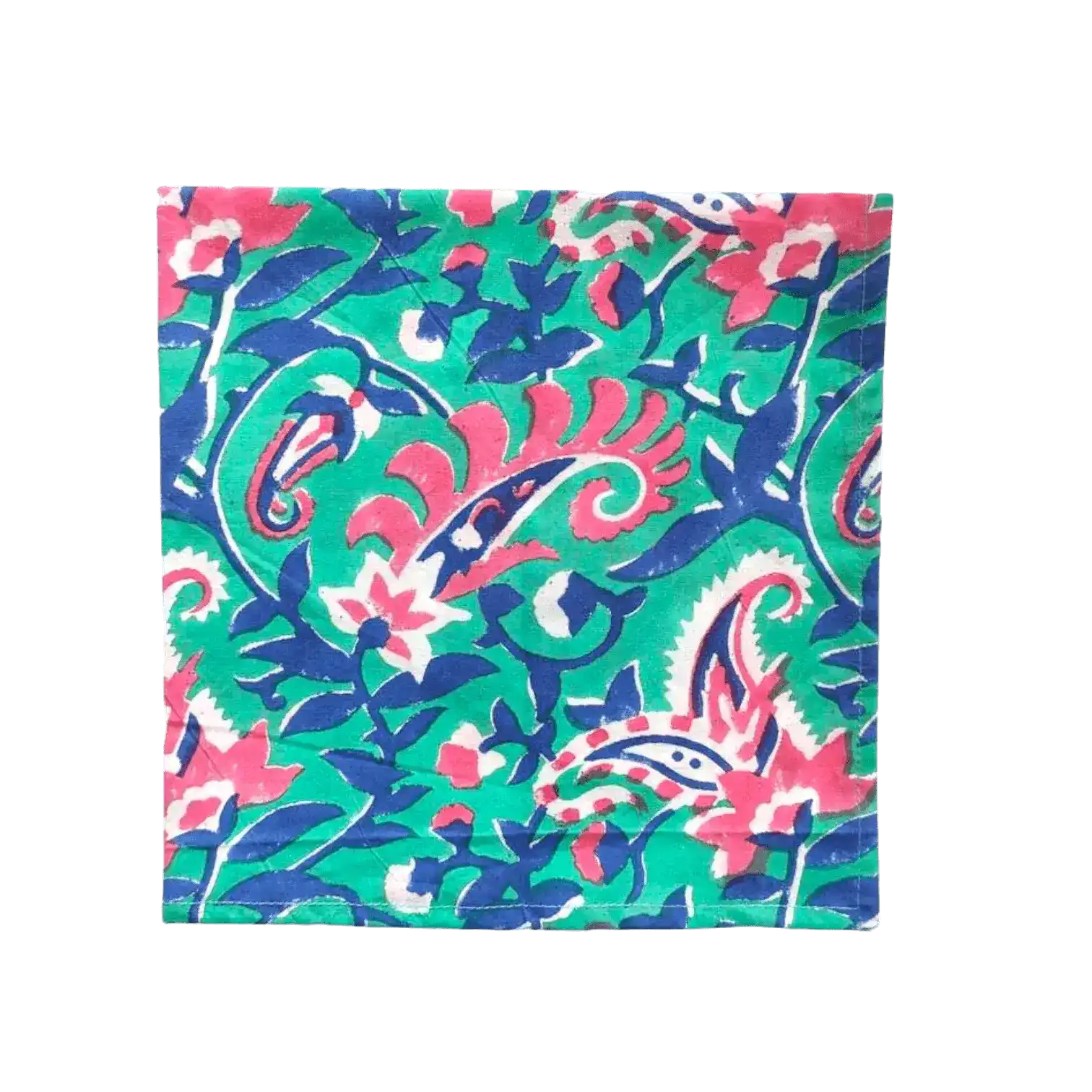 Lily Hand Block Print Cotton Napkins