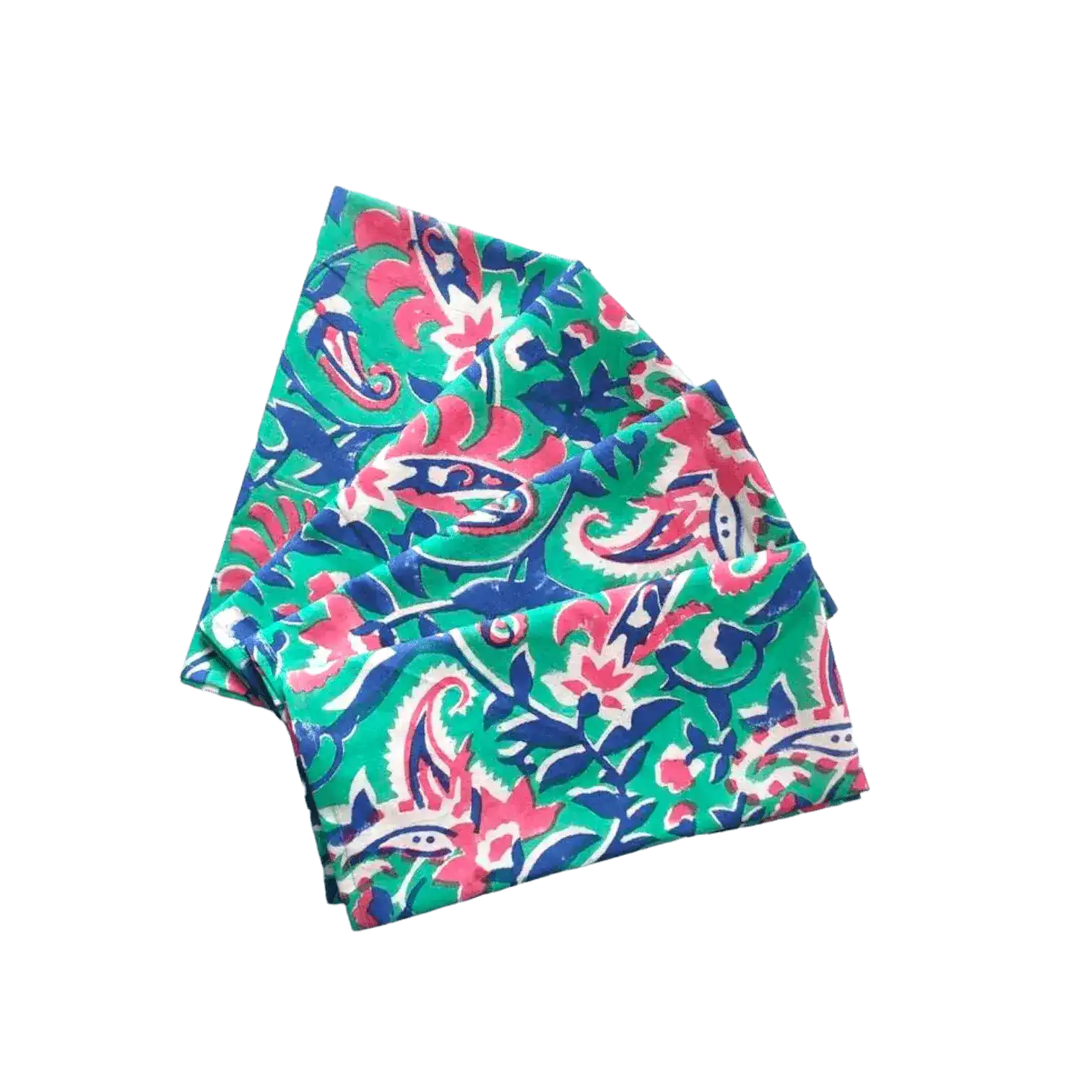 Lily Hand Block Print Cotton Napkins