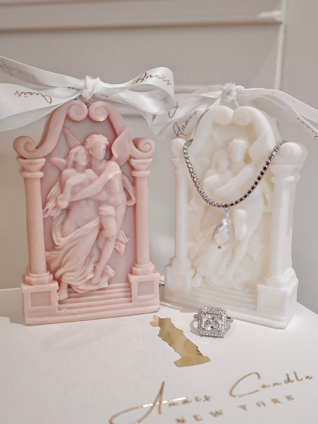 Love Story Set in Blush Pink & White