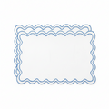 Luxurious Blue Scalloped Placemats