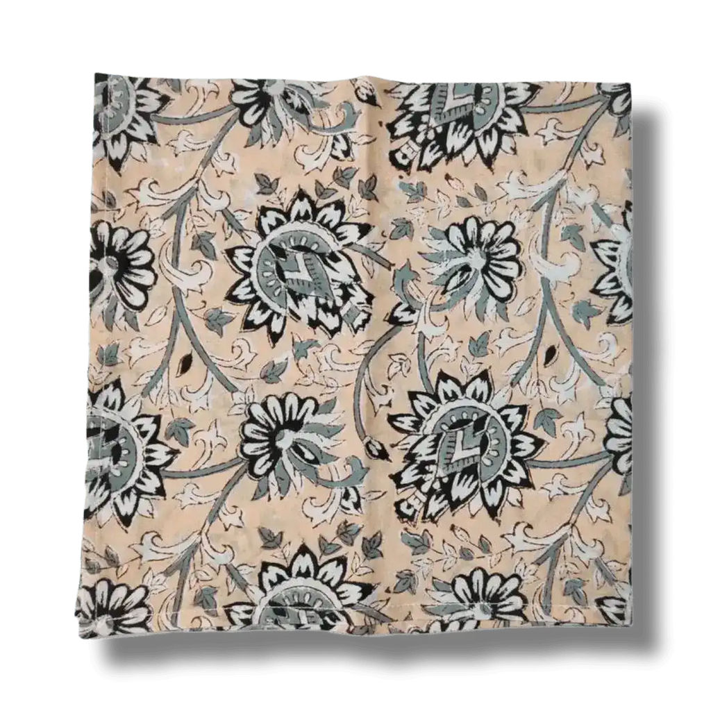 Lyla Hand Block Printed Cotton Napkins