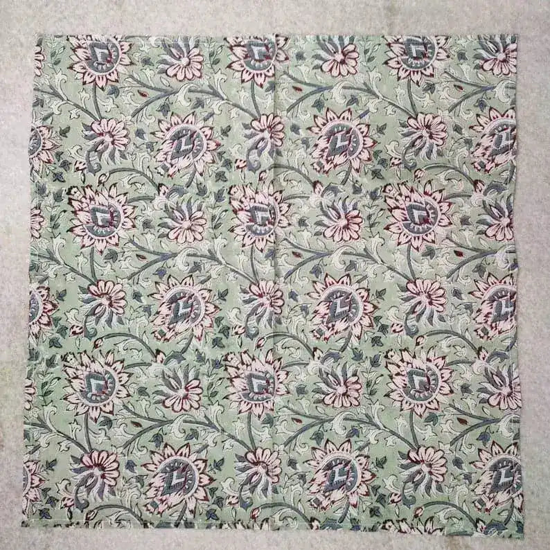 Lyla Hand Block Printed Cotton Napkins