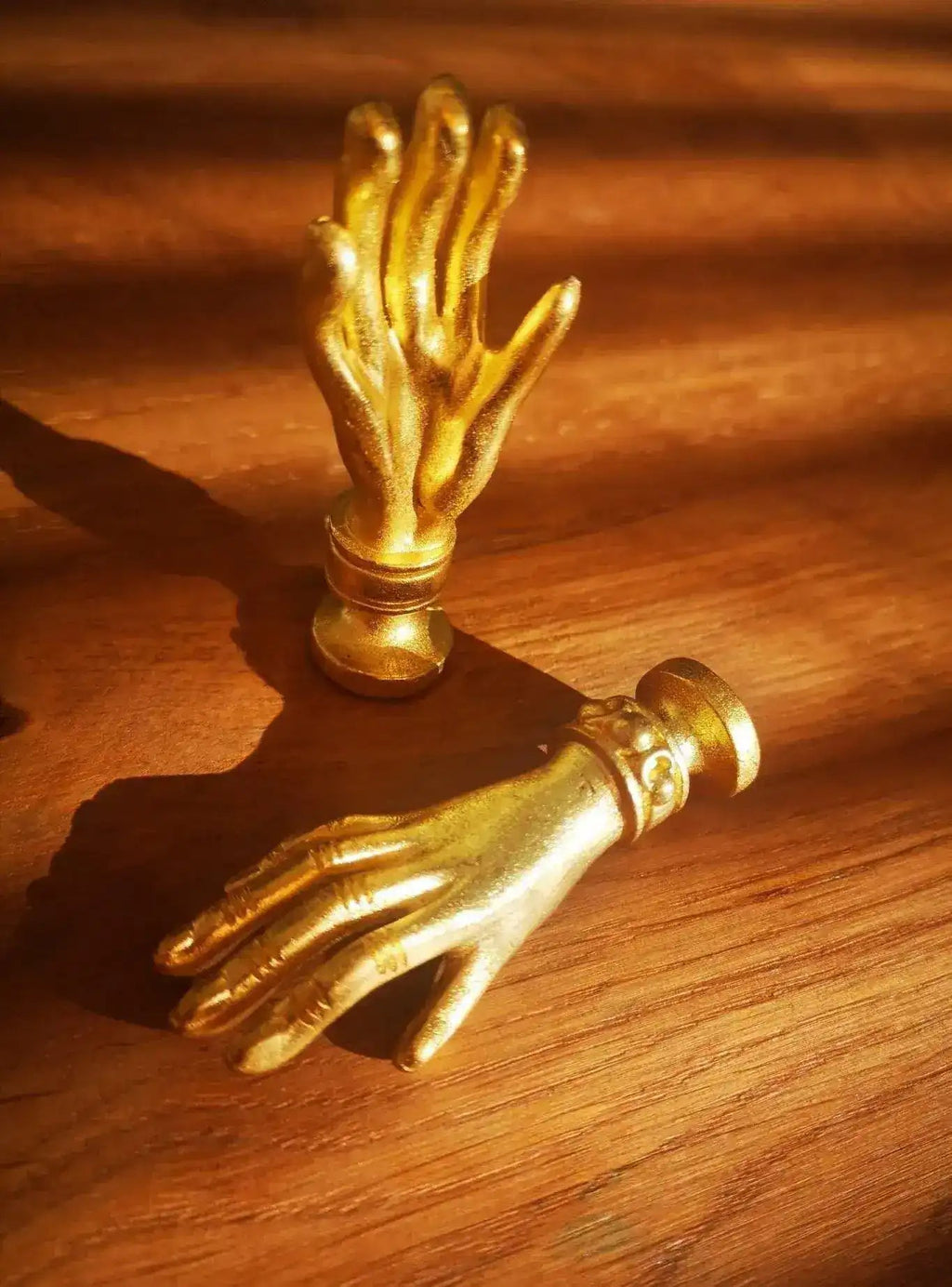 Mini Gold Hand Cabinet Drawer Knobs - Set of 2