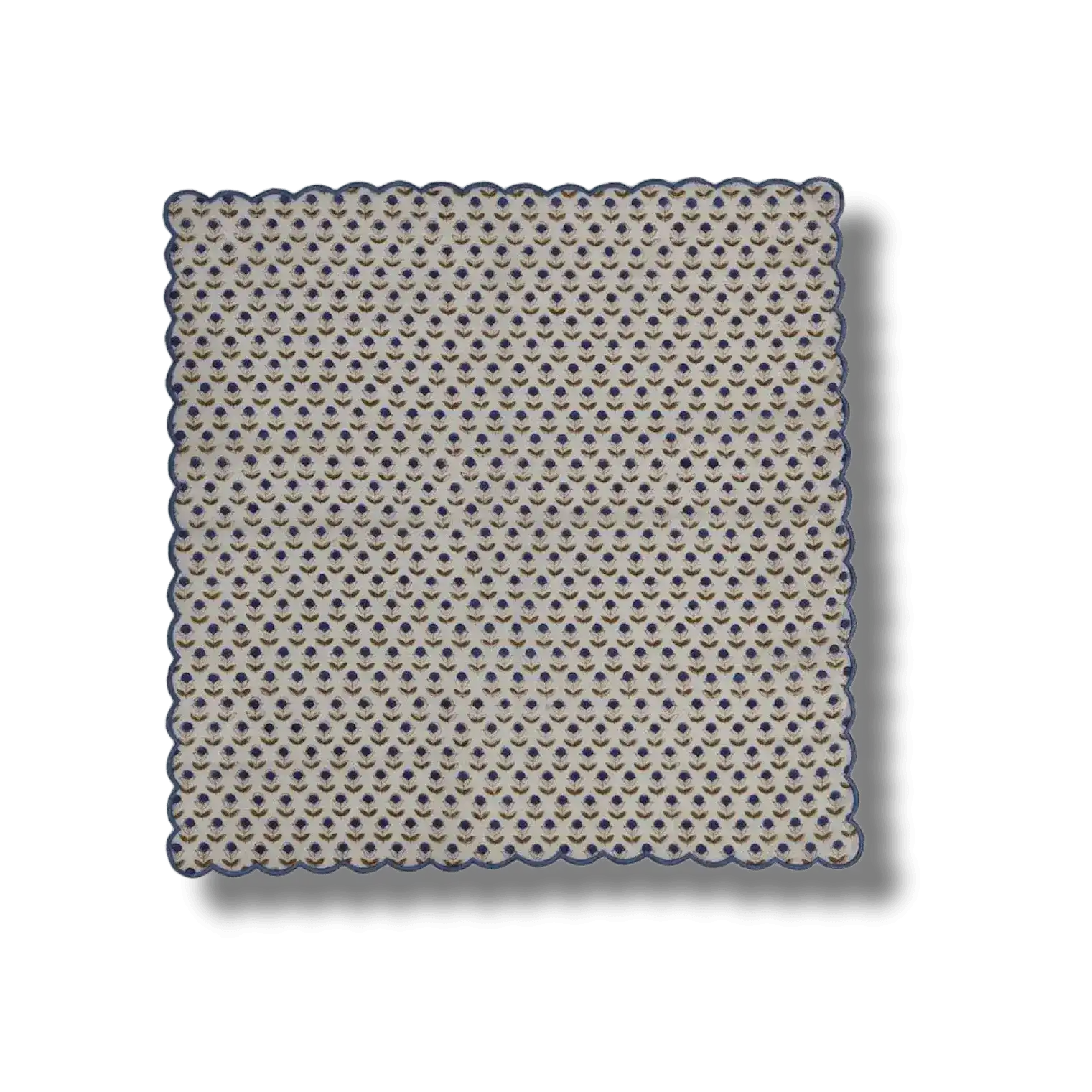 Mini Scallop Denim Blue Cotton Napkins