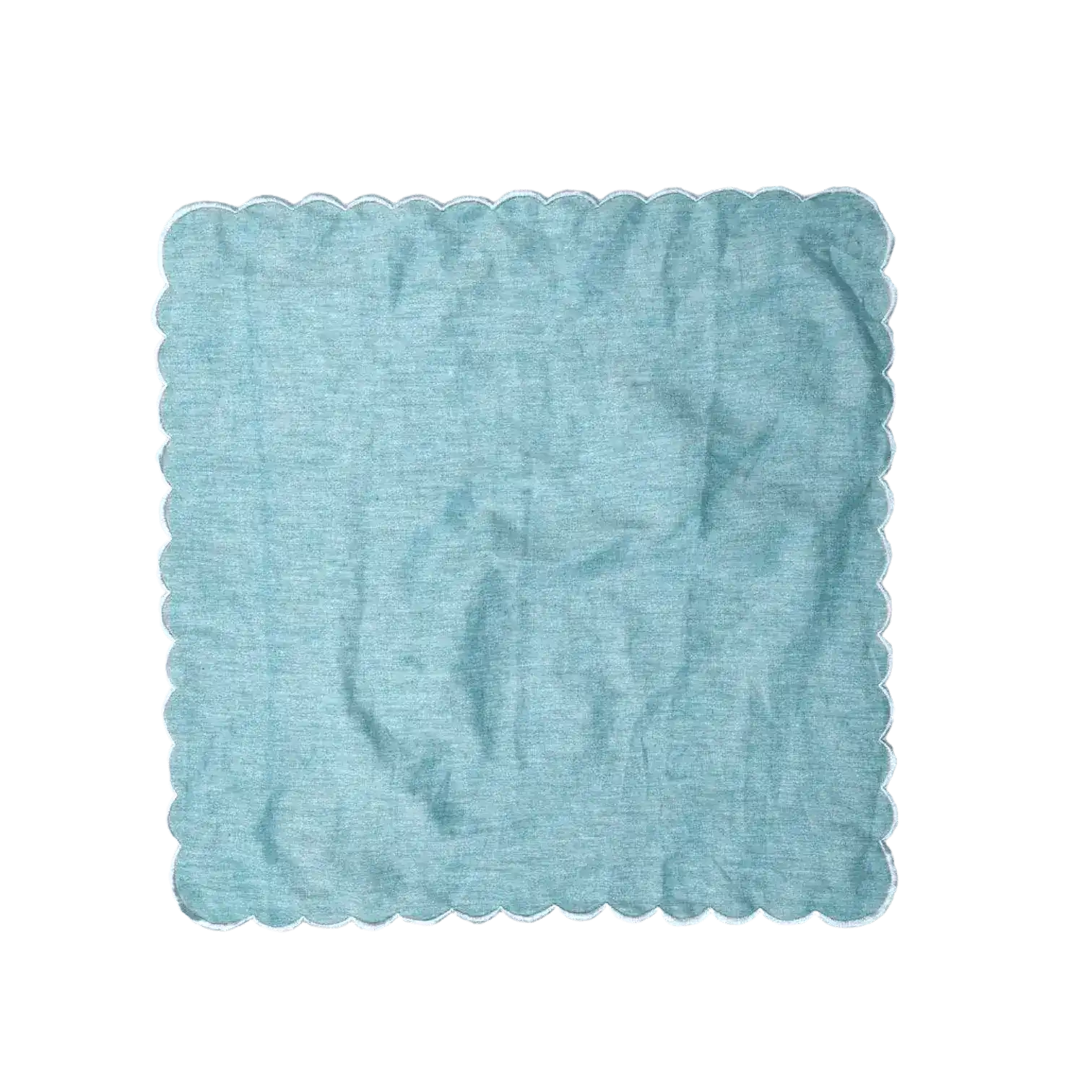 Mini Scalloped Plain Cotton Napkins