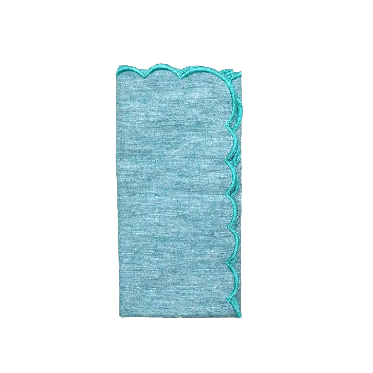 Mini Scalloped Plain Cotton Napkins