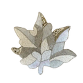 Off-White Beaded Maple Leaf Shaped Embroidery Placemats