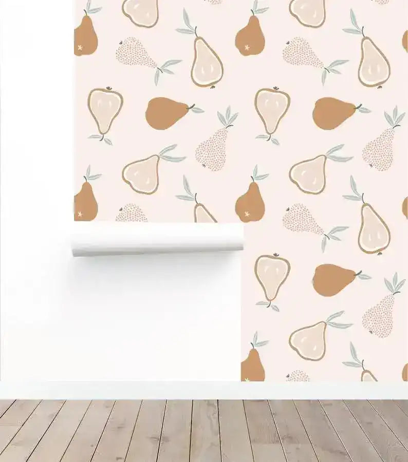 Pears Fruit Pastel Minimalist Wallpaper