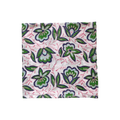 Pink and Green Floral Block Printed Cotton Napkins