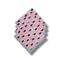 Pink Floral Indian Block Printed Striped Napkins
