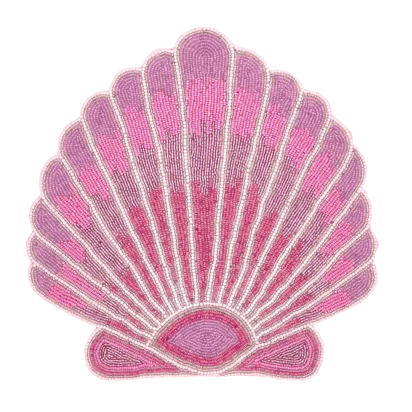 Pink Sea Shell Beaded Placemat - Set of 4