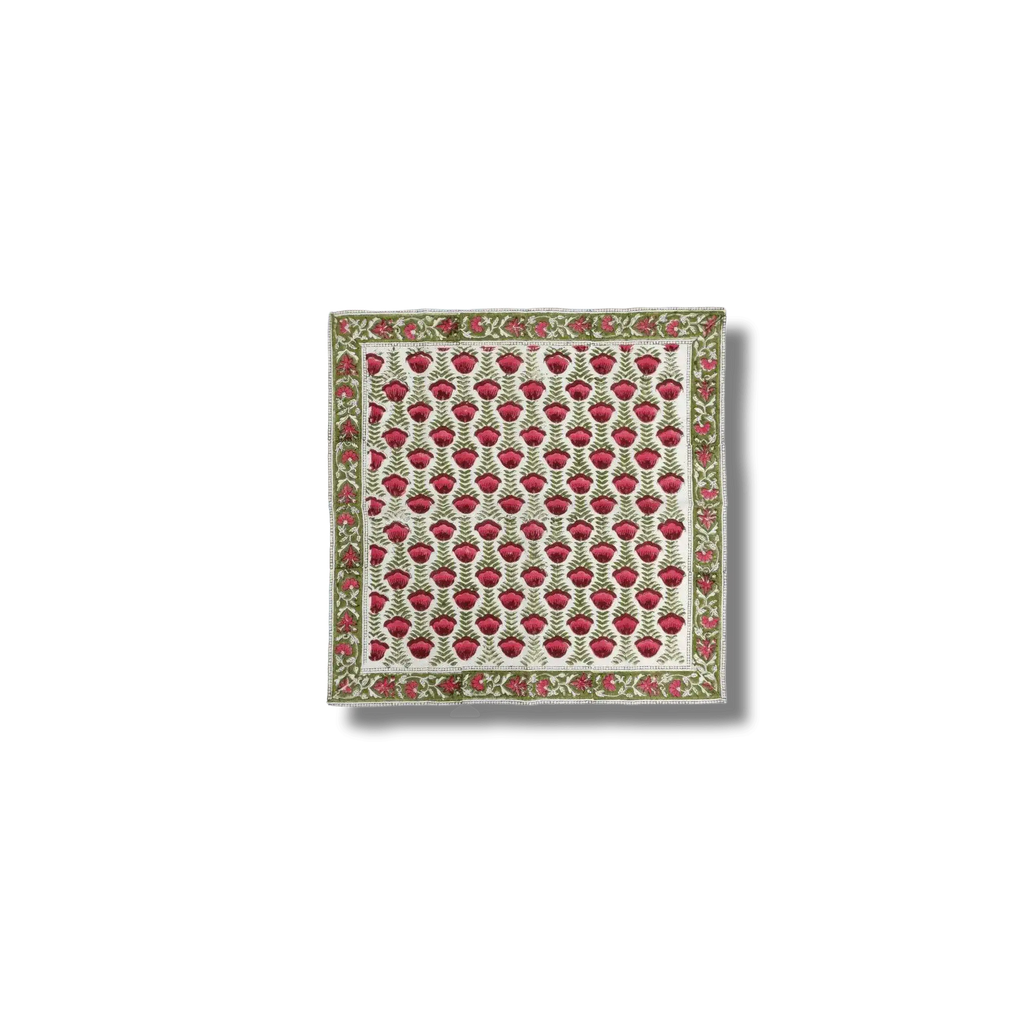 Pryna Hand Block Printed Cotton Napkin Set
