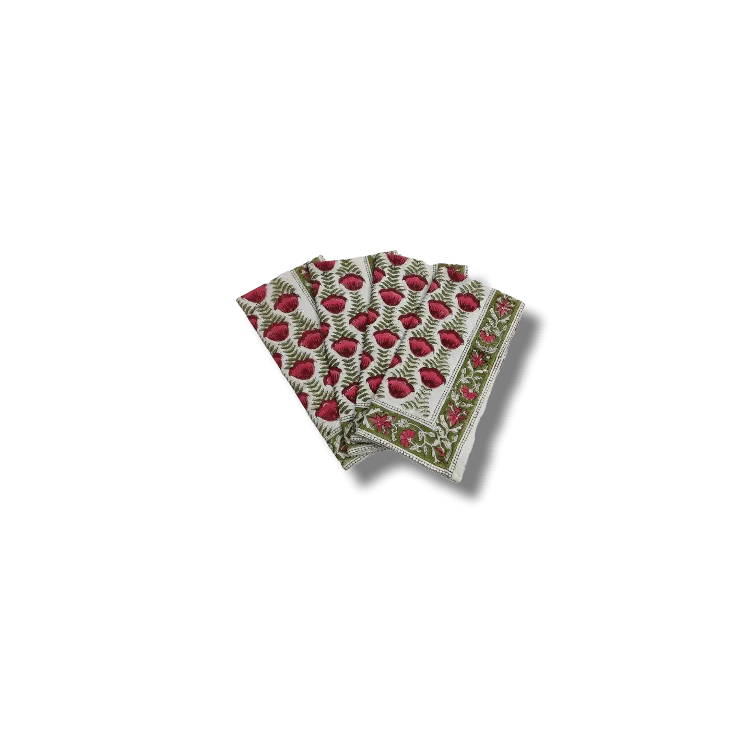 Pryna Hand Block Printed Cotton Napkin Set