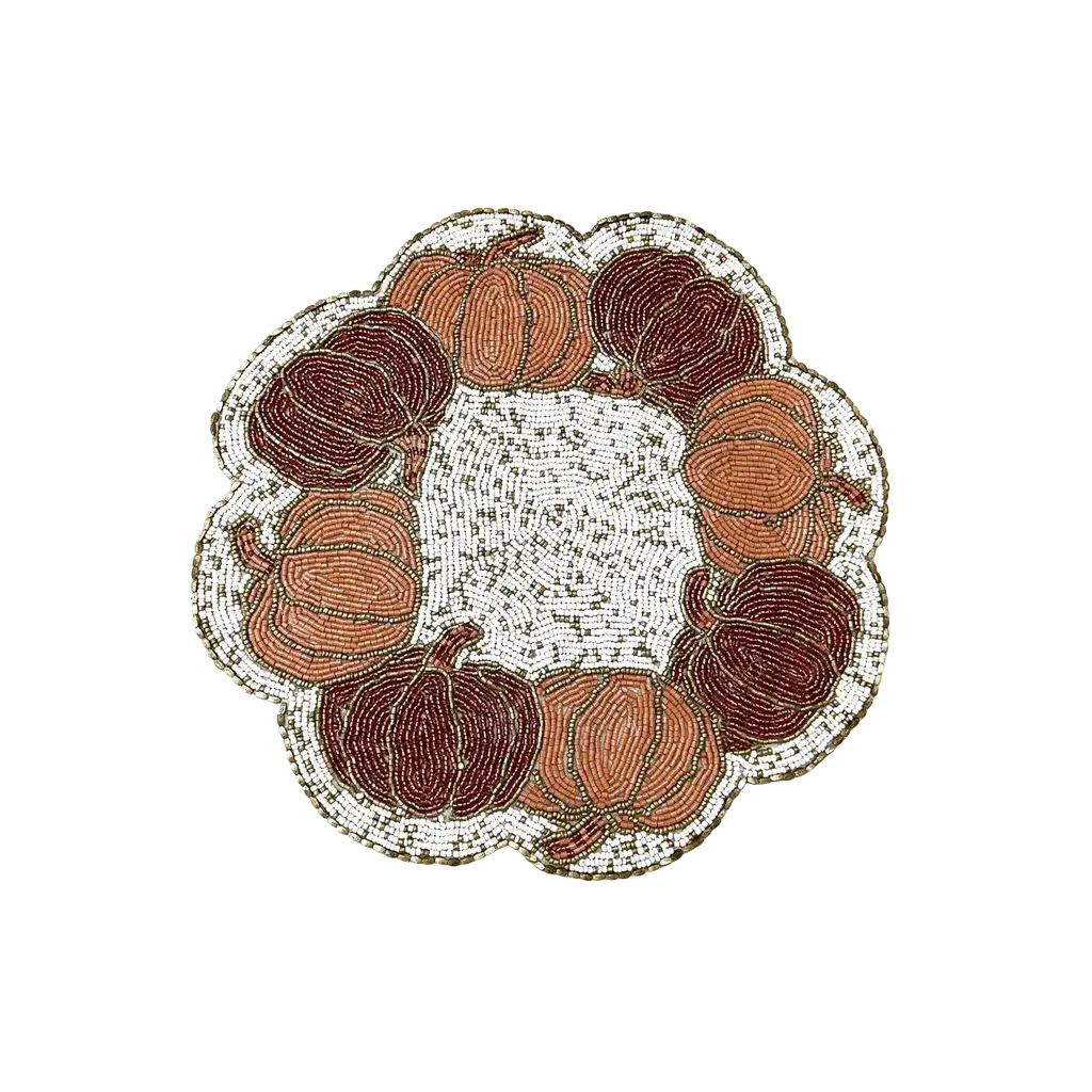 Pumpkin Harvest Beaded Placemat - Set of 6