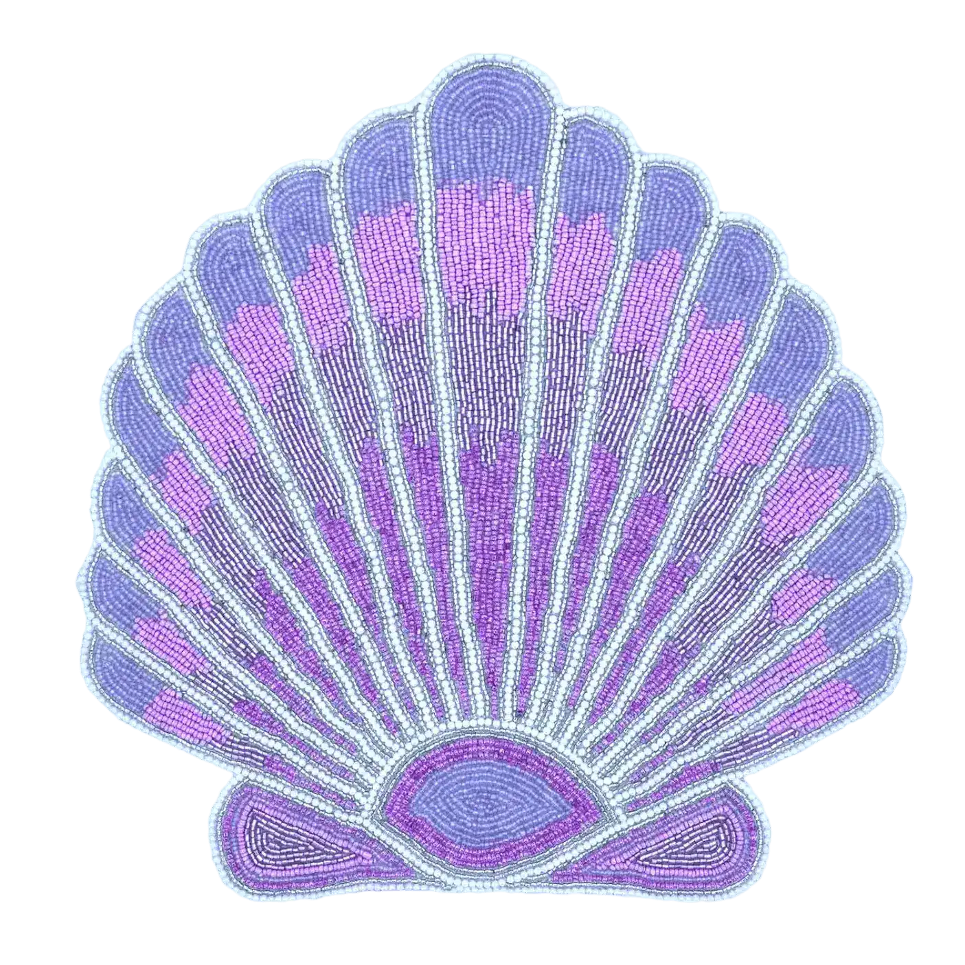 Purple Sea Shell Beaded Placemat - Set of 4