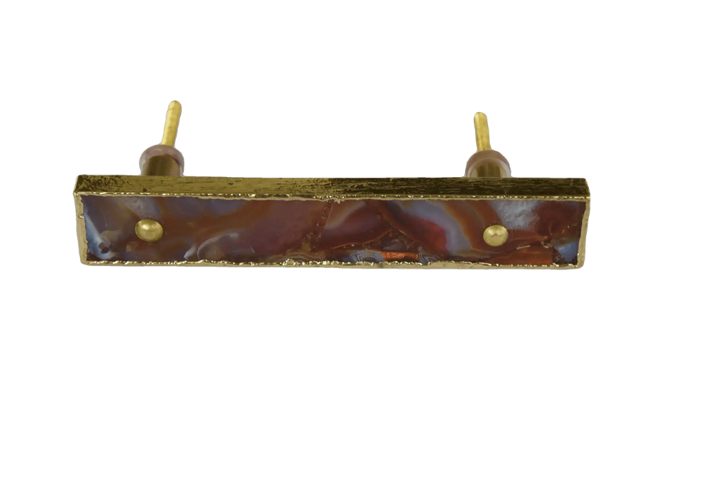 Red Agate Cabinet Door Pull Handle - Set of 4