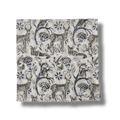 Reindeers in the Forest Block Printed Cotton Napkins