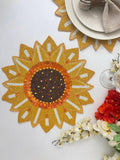 Rising Sunflower Beaded Placemat