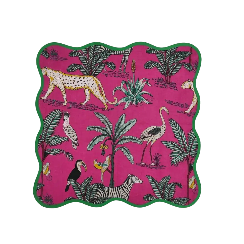 Safari Scalloped Cotton Napkins