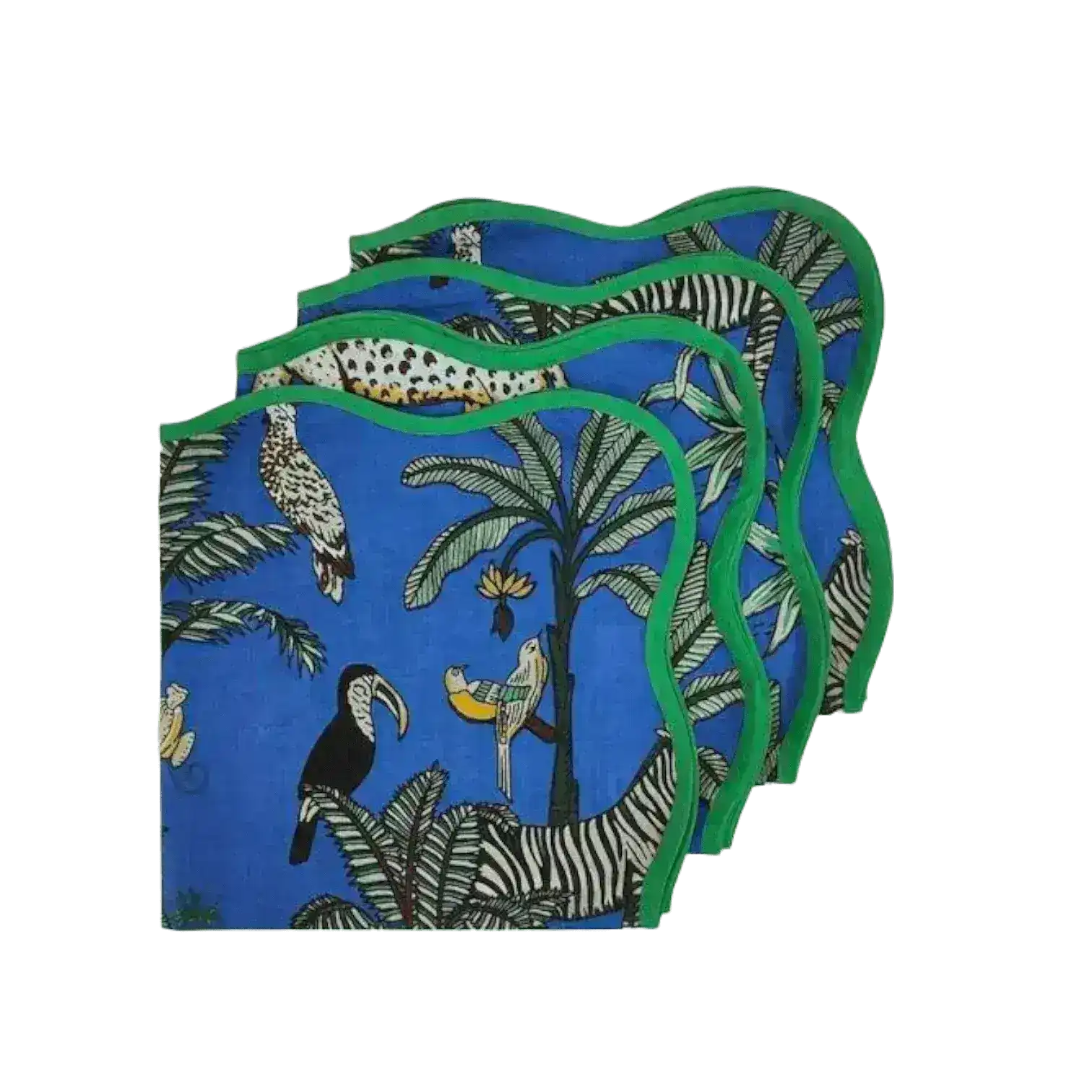 Safari Scalloped Cotton Napkin Set of 2