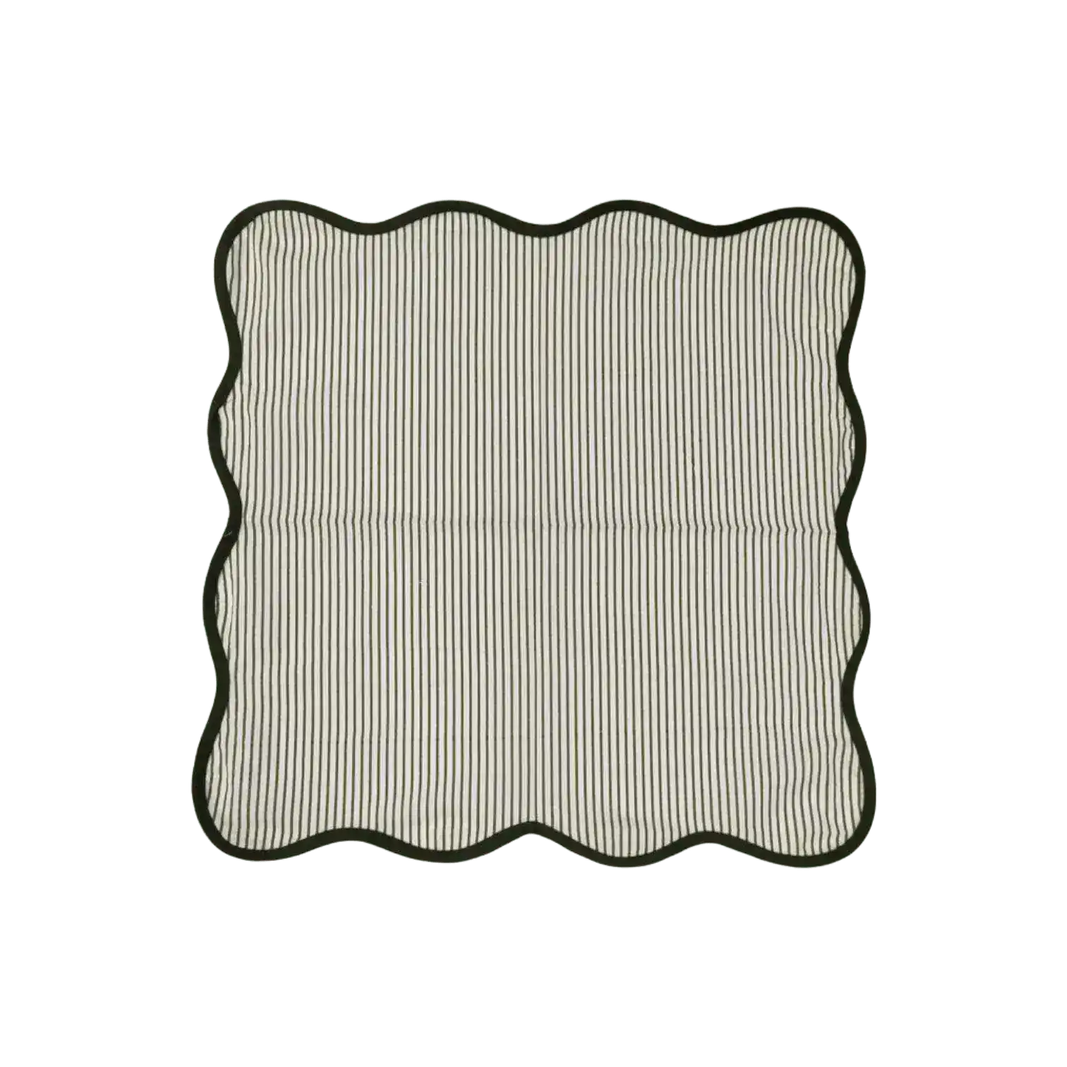 Scallop Striped Square Cotton Napkins