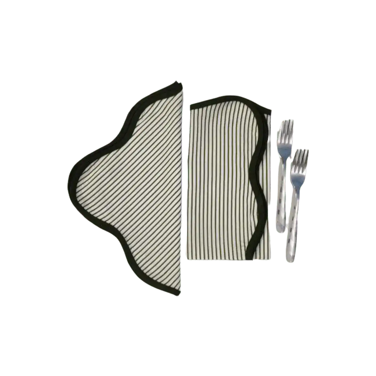 Scallop Striped Square Cotton Napkins