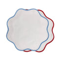 Solid Scalloped Round Cotton Placemats