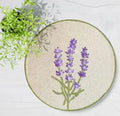 Spring Lavender Flower Round Beaded Placemat