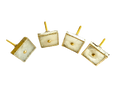 Square White Agate Dresser Cabinet Drawer Pull - Set of 4