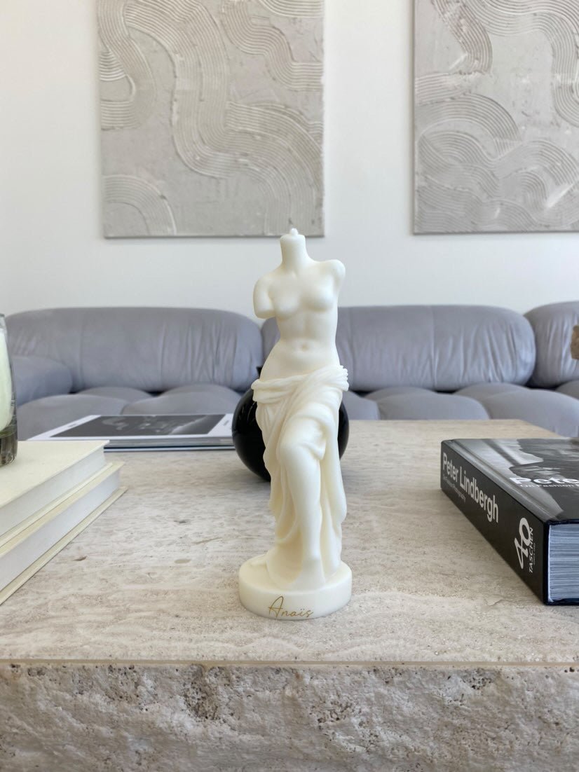 The Venus Candle in Sculpture White