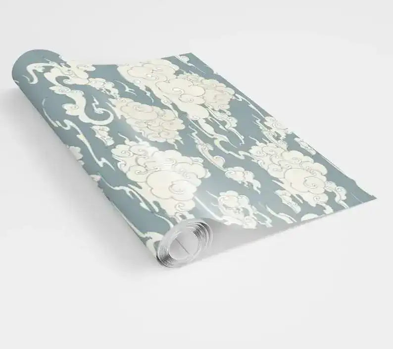 Vintage Chinoiserie Clouds Wallpaper