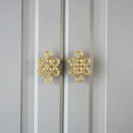 Vintage inspired Brass Twisted Cabinet Drawer Knob - set of 2