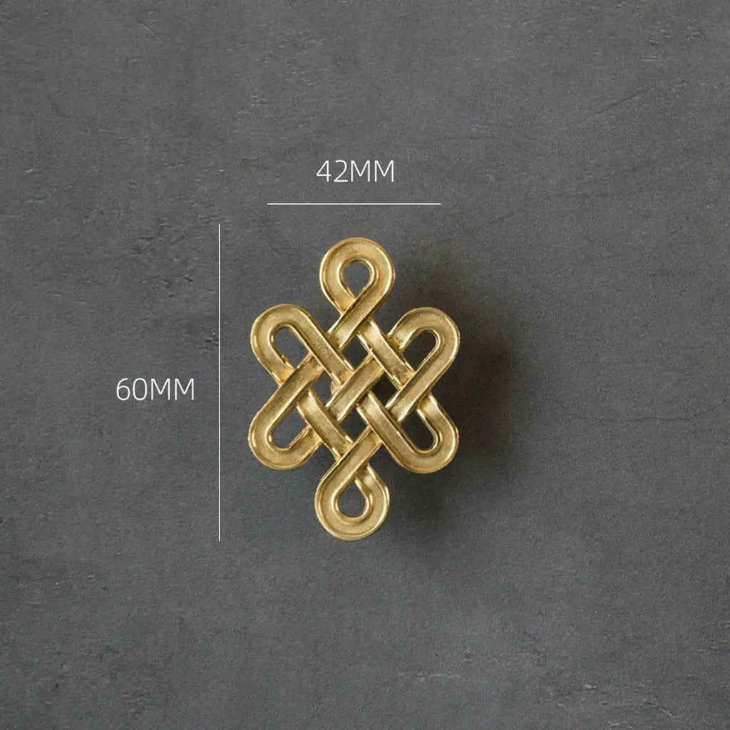 Vintage inspired Brass Twisted Cabinet Drawer Knob - set of 2